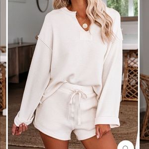 NWT CREAM LOUNGE SET